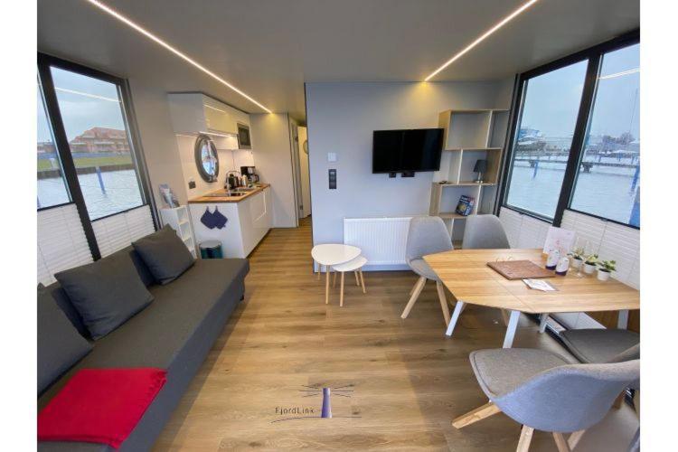 Hausboot Fjord Vela Mit Biosauna In บาร์ท ภายนอก รูปภาพ